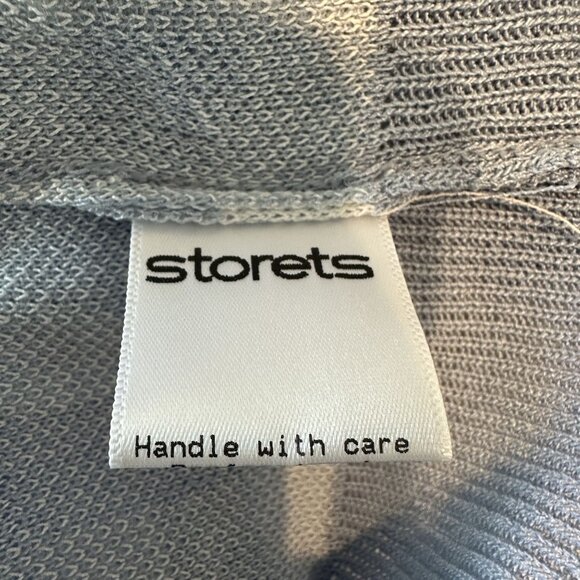 NWOT Storets Checkered Blue and White Gingham Cardigan Small Medium - Picture 4 of 6